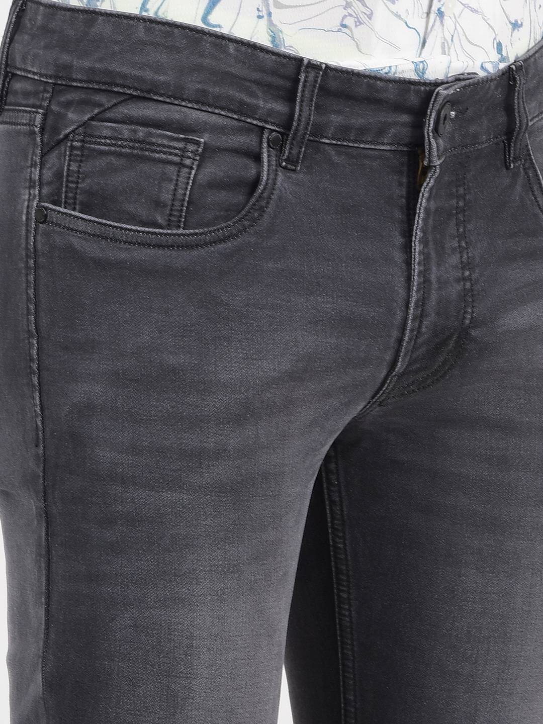 Numero Uno Men Solid Grey Jeans